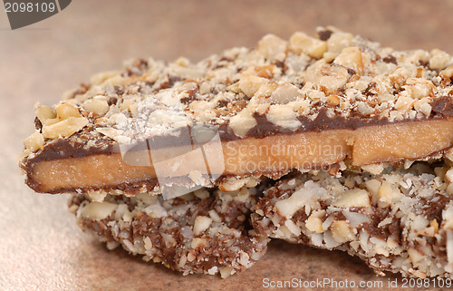 Image of Dark Chocolate English Toffee with pecan unts