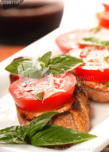 Image of Bruschetta with tomato and basil