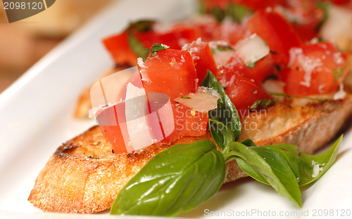 Image of Bruschetta with tomato and basil