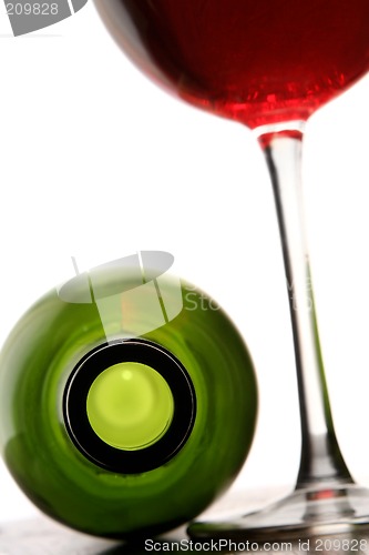 Image of Wine Bottle and Glass