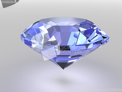 Image of Blue diamond with soft shadows