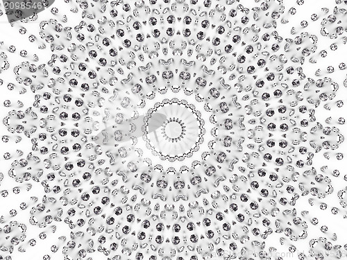 Image of Circular mosaic pattern of different diamonds