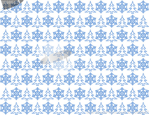 Image of Light blue christmas pattern