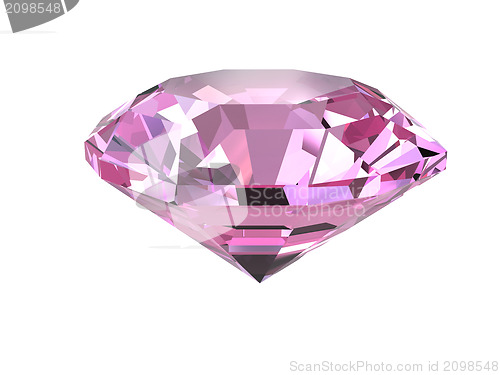 Image of Pink diamond on white background