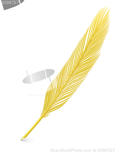 Image of Golden feather quill 