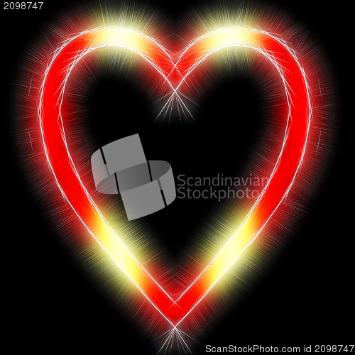 Image of Shining symbol in the shape of heart