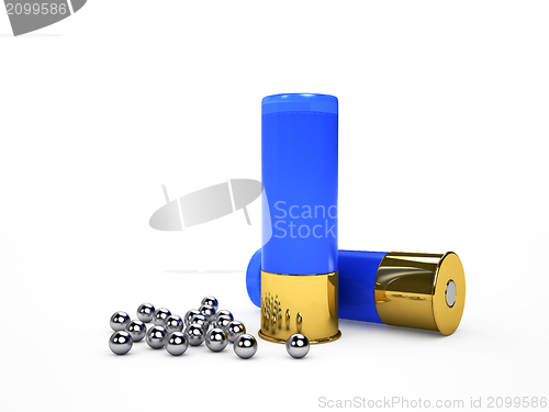 Image of Blue ammo and shot
