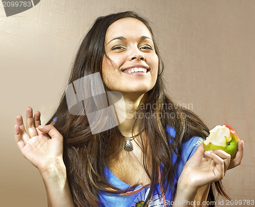 Image of girl with apple