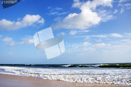 Image of Sea and sky on Manta Beach, Portugal