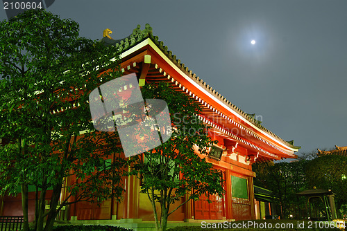 Image of temple and moon