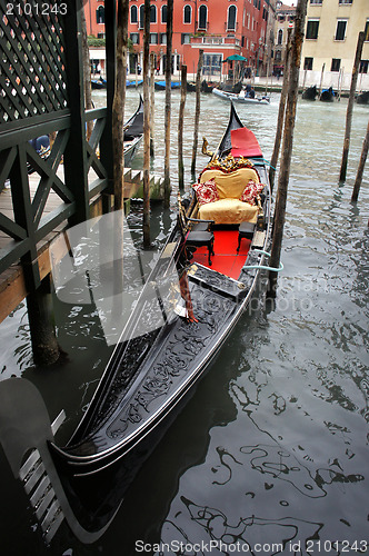 Image of Beautiful view of Venice and gondola 