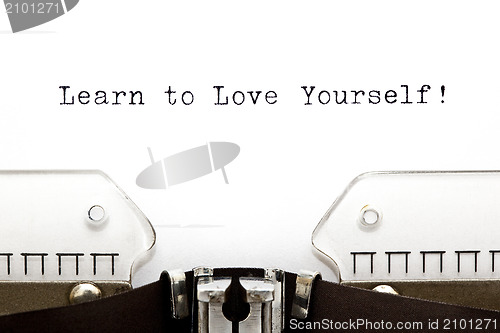 Image of Typewriter Learn To Love Yourself