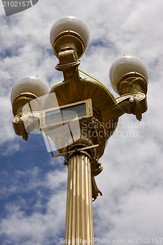 Image of gold street lamp