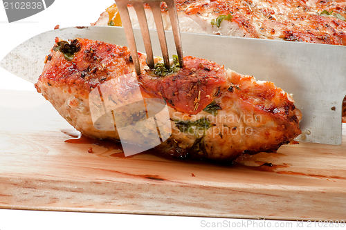 Image of Slicing Roasted Loin Pork