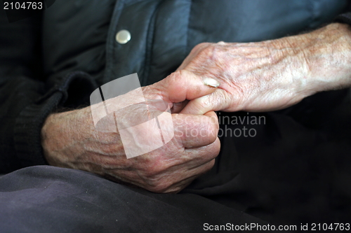 Image of detail of old hands