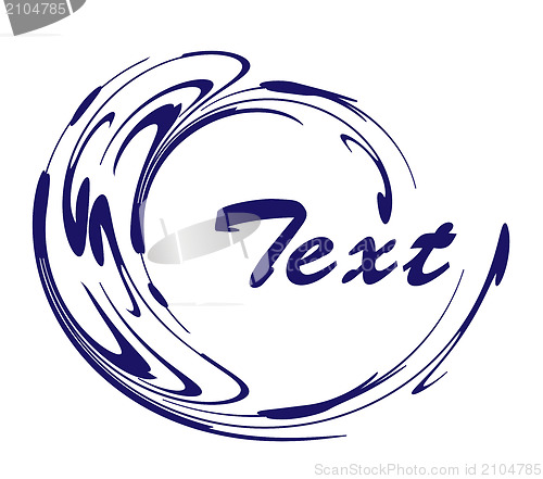 Image of abstract design  element with text