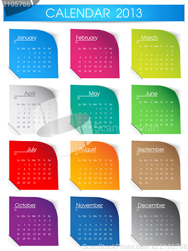 Image of Colorful 2013 calendar