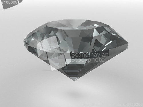 Image of Black diamond rendered with soft shadows