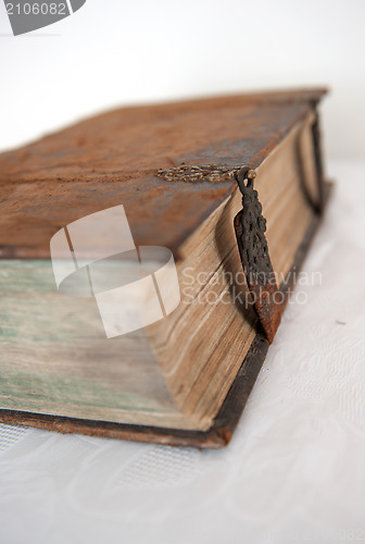 Image of Aged, very old book on focus and blur