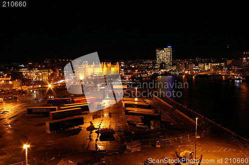 Image of Bjørvika in Oslo by night.