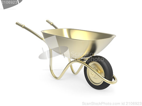 Image of Golden wheelbarrow