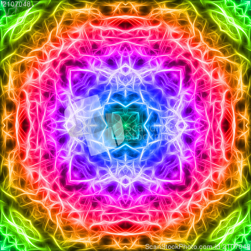 Image of Colorful fractal mosaic background