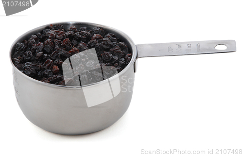 Image of Currants presented in an American metal cup measure