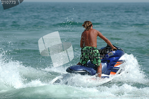 Image of Man and jet-ski