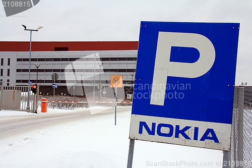 Image of Closed Gate at Nokia Factory, Salo, Finland