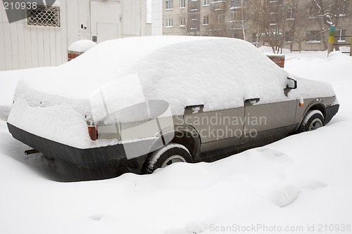 Image of Car covered snow