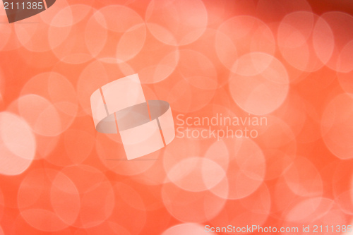 Image of white abstract rounds on the red background