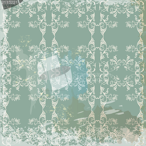 Image of Green  vintage background  in scrapbook style