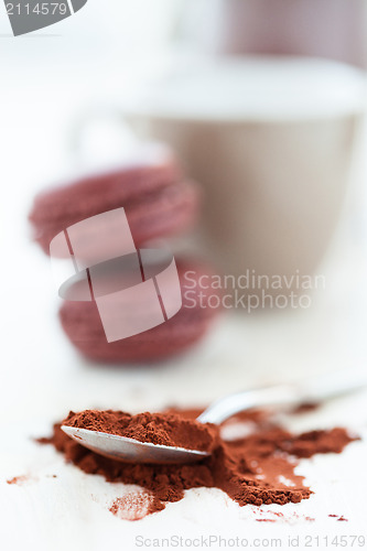 Image of Cocoa powder and macaroons