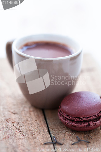 Image of Hot chocolate and macaroon