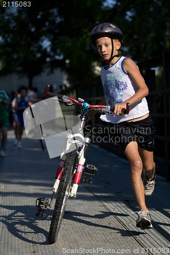 Image of Very young triathlete