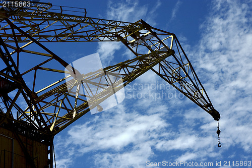 Image of  clouds and crane in  buenos aires argentina