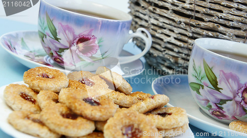 Image of Tea time with cookies 