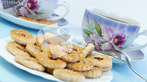 Image of Tea time with cookies 