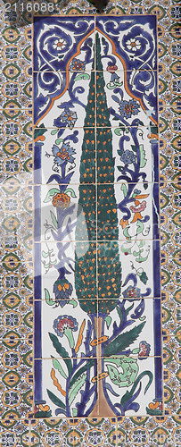 Image of Panel with floral and architectural motifs