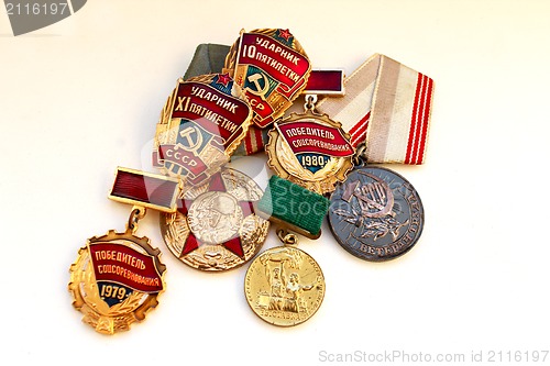 Image of The Soviet medals for valorous work