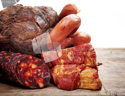 Image of smoked meat and sausages