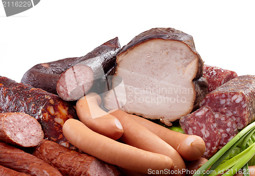 Image of Smoked meat and sausages salami