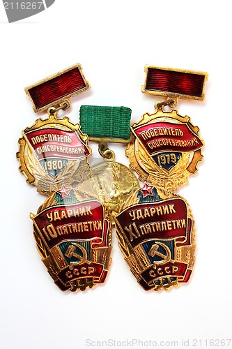 Image of The Soviet medals for valorous work