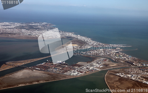 Image of Tunis industrial zone, aerial view