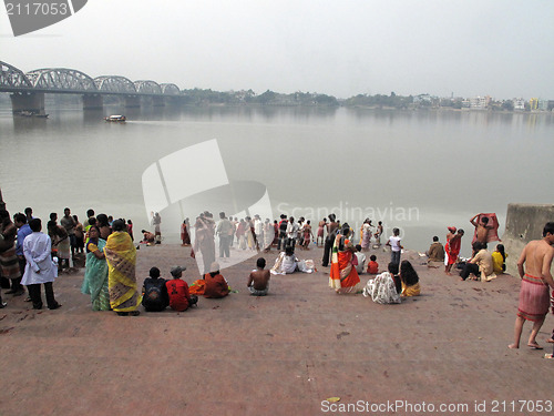 Image of Morning ritual on the Hoogly(Ganges) river