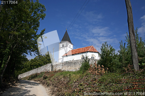 Image of Beautiful small rural church in Croatia