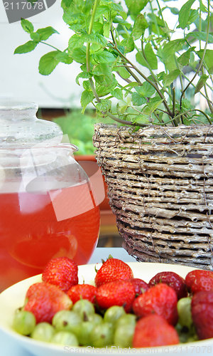 Image of Summer fruits and drinks