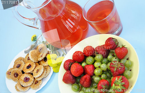 Image of Summer fruits and drinks