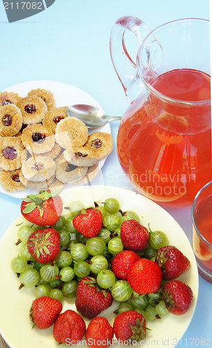 Image of Summer fruits and drinks