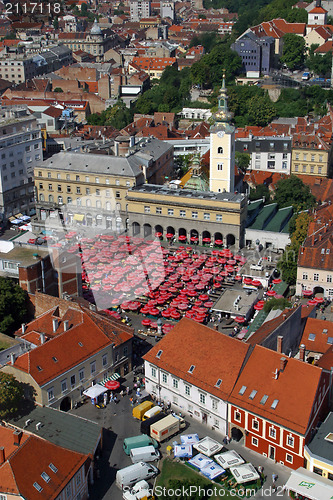 Image of Aerial view of Zagreb, the capital of Croatia